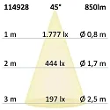 ISOLED recessed luminaire Slim68 IP40, dimmable 9W 850lm 3000K 45° 45° CRI 92