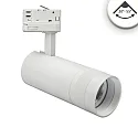 LED 3-Phasen Spot-Strahler, IP20, 24W, fokussierbar 20°-55°, CRi>90, kardanisch, schaltbar, 4000K 2400lm, weiß matt