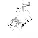 ISOLED LED 3-Phasen Spot-Strahler, IP20, 24W, fokussierbar 20°-55°, CRi>90, kardanisch, schaltbar, 3000K 2250lm, weiß matt