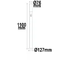 ISOLED Pollerleuchte 1100, IP44, 110cm, E27 (exkl.), Anthrazit, mit PIR Bewegungssensor