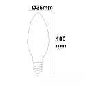 ISOLED 3er Pack LED Filament Kerzenform, E14, 4W 3000K 400lm 360°, nicht dimmbar, klar
