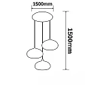 ISOLED pendant luminaire 3 flames, oval E27 IP20, dimmable