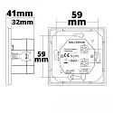 ISOLED DALI 4 Gruppen / 4 Szenen Einbau-Touch Master-Dimmer, weiß, 100-240V AC / DALI-Bus Spannung