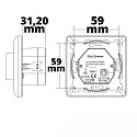 ISOLED DALI 1 Gruppe Einbau-Dreh Master-Dimmer, DALI DT6, 100-240V AC / DALI-Bus Spannung