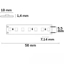 ISOLED LED CRI FOOD Flexband MEAT, IP54 Nano beschichtet, 24V, 14.4W 3700K, CRi 80, dimmbar