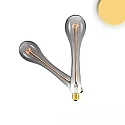LED Deko-Filament VINTAGE LINE WATERDROP, Ø 8cm / L 32cm, E27, 3.8W 2200K 240lm 360°, CRi >90, schaltbar, Smoky klar