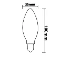 ISOLED filament lamp candle VINTAGE LINE C35 CANDLEBULB switchable C35 E14 3,5W 100lm 2200K 360° CRI 85 