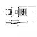 path light STREET LIGHT GR30 square, shockproof IP66, silver dimmable