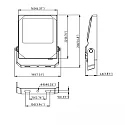 ISOLED LED Fluter HEQ, IP66, 50W, symmetrisch, Kabel offen, schwenkbar, 5700K 7050lm 110°