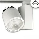 LED 3-Phasen Schienenstrahler, fokussierbar, 36W 4000K 3500lm 30°-50°, CRI92, DALI dimmbar, Weiß matt