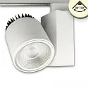 LED 3-Phasen Schienenstrahler, fokussierbar, 36W 3000K 3500lm 30°-50°, CRI92, DALI dimmbar, Weiß matt