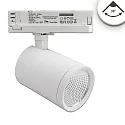 LED 3-Phasen Schienenstrahler, 35W 4000K 3500lm 38°, CRI90, drehbar, neigbar, Weiß matt