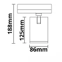 ISOLED LED 3-Phasen Schienenstrahler, 35W 4000K 3500lm 38°, CRI90, drehbar, neigbar, Weiß matt