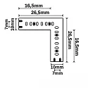 ISOLED Zubehör für MiniAMP Flexband - Eckverbindung leuchtend 0.5W, IP20, 12V, CRi >90, dimmbar, 6W 2500K 30lm 120°