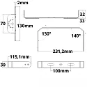 ISOLED Zubehör für LED Hallenleuchte TOQ - Montagebügel 180° schwenkbar, Stahl, schwarz