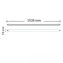 ISOLED linear luminaire PROFESSIONAL 3-pole, shockproof, switchable IP66, silver  45W 6700lm 4000K 120° 120° CRI 80-89 150cm