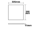 LED panel PANEL FRAME 600 for VDU workstation, DALI controllable, dimmable 40W 3600lm 4000K 120° 120° CRI 80-89