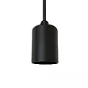 ISOLED Pendelabhängung, 1x E27 Fassung, mit offenem Kabelende, schwarz, Pendel 160cm