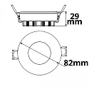 ISOLED LED Einbaustrahler PC68 IP44 BRUSHED, SwitchDim, Aluminium gebürstet, 5W 3000K 400lm 38°