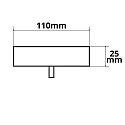 ISOLED Deckenbaldachin RUND, IP20, Stahl, schwarz, 1-fach Abhängung, Ø 11cm / H 2.6cm