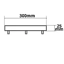 ISOLED Deckenbaldachin RUND, IP20, Stahl, schwarz, 3-fach Abhängung, Ø 30cm / H 2.5cm