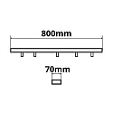 ISOLED canopy INFINITY LONG BLACK 3 3-fold, long, without lamp socket