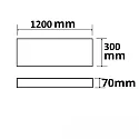 ISOLED Zubehör für LED Panel BACKLIGHT LINE / UGR<16 LINE 1200x300 - Aufbaurahmen, weiß RAL 9016