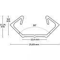 ISOLED LED Eckprofil CORNER11n Aluminium, 200cm, weiß RAL9010
