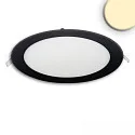 LED Downlight, rund, 18W, CRI90, IP42, ultraflach, blendungsreduziert, dimmbar, 3000K, schwarz