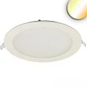 LED Downlight, rund, 300mm, 24W, Colorswitch 3000|3500|4000K, IP42, ultraflach, dimmbar, weiß