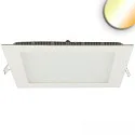 LED Downlight, eckig, 225mm, 18W, Colorswitch 3000|3500|4000K, IP42, ultraflach, dimmbar, weiß