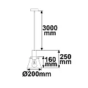 pendant luminaire INFINITY CONCAVE GLASS conical E27 IP20, smoky colour, black dimmable