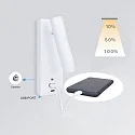 ISOLED LED Leseleuchte, IP42, mit USB-A und USB-C Ladebuchse, 3W 3000K 165lm 30°, CRi >90, 3 Stufen dimmbar, verstellbar, weiß