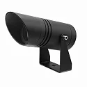 ISOLED LED Gartenstrahler, rund, 220V, IP65, 10W, 30°, 3000K, schwarz, inkl. Erdspieß