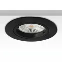 Einbaurahmen für GU10/MR16 Spots, IP20, rund, Blende Ø 8.5cm / 0.3cm, DA Ø 68mm, inkl. GU10 Fassung, schwarz