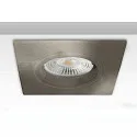Einbaurahmen für GU10/MR16 Spots, IP20, eckig, Blende 8.5 x 8.5cm / 0.3cm, DA Ø 68mm, inkl. GU10 Fassung, Alu gebürstet