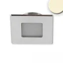 LED Möbeleinbaustrahler MINI AMP, eckig, 3W, 120°, 24V DC, 3000K, IP20, dimmbar, Alu gebürstet