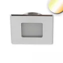 LED Möbeleinbaustrahler, eckig, 3W|3W, 24V DC, 3polig, 1900-5000K, IP20, dimmbar, Alu gebürstet