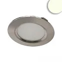 LED Möbeleinbaustrahler, rund, 3W, 120°, 24V DC, 1900/5000K, IP20, dimmbar, Alu gebürstet
