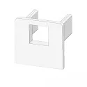 end cap EC219 UP8 with cable hole, white