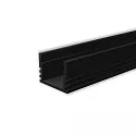 LED Montageprofil MAXI-AB V2, Aluminium, 200cm, schwarz RAL9005
