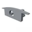 Zubehör für Profil MINI-EB V2 / SURF/DIVE 12 - Endkappe EC230, gerade, mit Kabeldurchführung, 1 Stk., grau