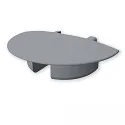 Zubehör für Profil MINI-EB V2 / SURF/DIVE 12 - Endkappe EC231, rund, mit Kabeldurchführung, 1 Stk., grau