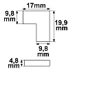 ISOLED corner connector K2-28 - FLEXSTRIPE 0.8CM 2-pole