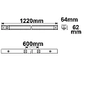 ISOLED LED Balkenleuchte POWERSWITCH CCT, IP42, 120cm, 22/27/32/37W (multi) 3000/4000/6000K (ColorSwitch DIP), 150 lm/W
