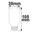 ISOLED LED filament lamp T30 T30 clear E27 7,9W 1075lm 2700K 360° CRI 80-89