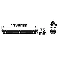 ISOLED LED Wannenleuchte POWERSWITCH, IP65, 120cm, mit Notlichtfunktion, 24-40W 3000/4000/5000K (ColorSwitch)