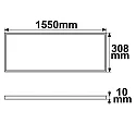 ISOLED LED Panel Professional Line 30.8 x 155cm, 36W 4000K, UGR<19 4H/8H, weiß RAL9016, dimmbar