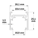 ISOLED NV-Aufbauschiene TRACK48 FLAT, IP44, 2.5cm flach, 4-polig, magnetisch, inkl. Endkappen und Schutzcover, 200cm, schwarz