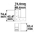 corner connector TRACK48 SURFACE isolated, mechanical, horizontal, black